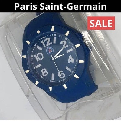 PARIS SAINT-GERMAIN FC WATCH BLUE & WHITE ANALOG QUARTZ USED FROM JAPAN
