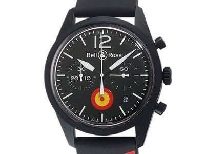 BELL & ROSS VINTAGE BR126 INSIGNIA CHRONOGRAPH ES BRV126-BL-CA-CO/ES SPAIN WATCH