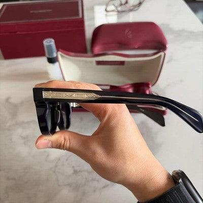 JACQUES MARIE MAGE JULIEN REGAL DARK NAVY SUNGLASSES W/ CASE, CLOTH