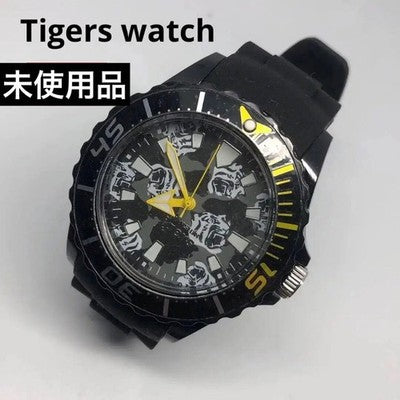 HANSHIN TIGERS FC WATCH BLACK & WHITE QUARTZ / BATTERY-POWERED UNUSED BASEBALL