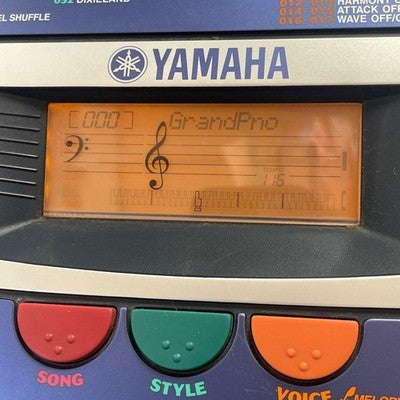 YAMAHA PSR-260 61-KEY TOUCH RESPONSE KEYBOARD 100 VOICES MIDI TESTED W/ ADAPTER