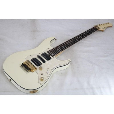 BACCHUS G-CUSTOM HSH ELECTRIC GUITAR 24 FRETS LOCKING TREMOLO WHITE USED