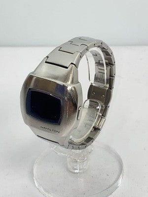 HAMILTON PSR H523040 BLACK DIAL STAINLESS STEEL QUARTZ DIGITAL WATCH USED