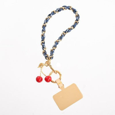 LOUIS VUITTON LVX™ PHONE CHARM KEYCHAIN M02623 BLUE UNISEX USED