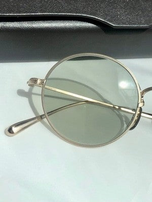 OLIVER PEOPLES MCCLORY BG ROUND SUNGLASSES JAPAN MADE GREEN LENS GOLD FRAME