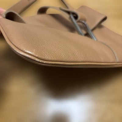 DELVAUX BEIGE SHOULDER BAG LEATHER WITH MIRROR - STRAP LENGTH: APPROX. 124CM