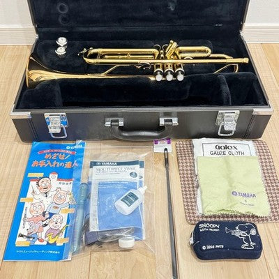 YAMAHA YTR-4335G BB TRUMPET GOLD BRASS BELL W/ HARD CASE & ACCESSORIES JAPAN