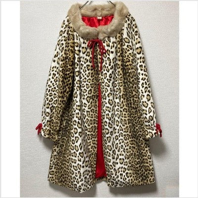 FIFI CHACHNIL LEOPARD LONG FUR COAT VINTAGE RARE DESIGNER LUXURY OUTERWEAR LINED