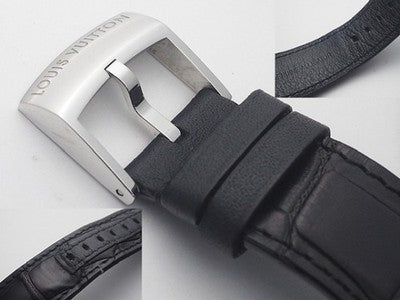LOUIS VUITTON TAMBOR GRAPHITE GMT Q1D30 SS GRAY MEN'S AUTOMATIC WRISTWATCH USED