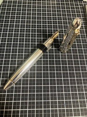 SAILOR PROFIT 21 STERLING SILVER FOUNTAIN PEN 21K GOLD NIB ZOOM NIB W/ BOX