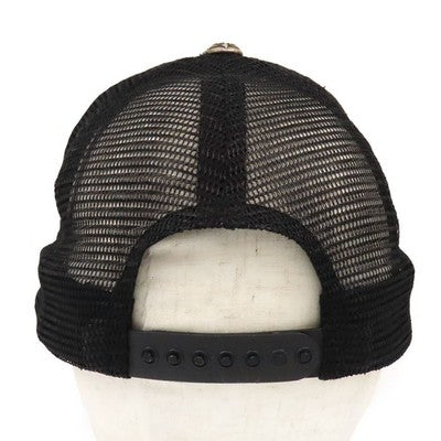 CHROME HEARTS LEATHER STAR TRACKER CAP UNISEX BLACK MADE IN USA