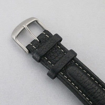 SINN 356 EURO FLIEGER CHRONOGRAPH AUTO BLACK DIAL W/ LEATHER STRAP PILOT WATCH