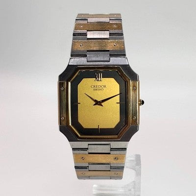 SEIKO CREDOR 9300-5320 MEN'S WRISTWATCH 18K 14K GOLD DIAL QUARTZ FROM JAPAN