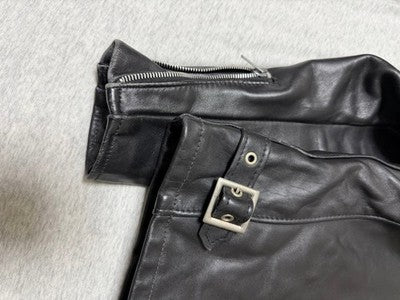 SCHOTT STAND UP COLLAR SINGLE RIDERS 641 LEATHER JACKET BLACK 36