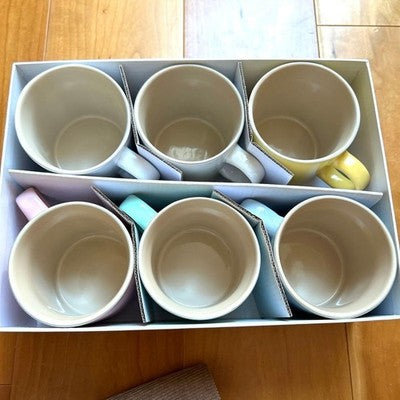 LE CREUSET MUG CUP SORBET COLLECTION SET OF 6 350ML RARE UNUSED JP