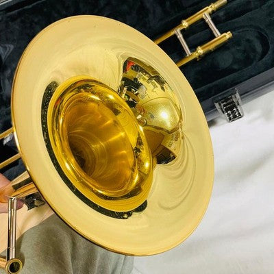 YAMAHA YSL354 TENOR TROMBONE WITH HARD CASE TESTED WORKING BRASS INSTRUMENT