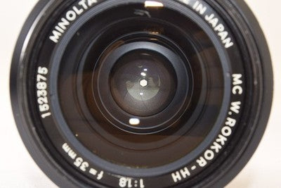 MINOLTA MC W.ROKKOR-HH 35MM F1.8 LARGE-APERTURE WIDE-ANGLE LENS ALUMINUM