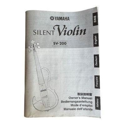 YAMAHA SILENT VIOLIN SV-200 BLUE WITH CASE AND MANUAL TESTED