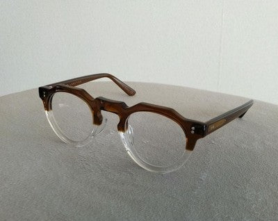 LESCA LUNETIER PICA CROWN PANTO COGNAC CRYSTAL GLASSES SUNGLASSES 44□25-145 EU