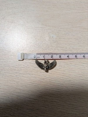 CHROME HEARTS FOTI MAHALIA SKULL WING NECKLACE PENDANT SILVER