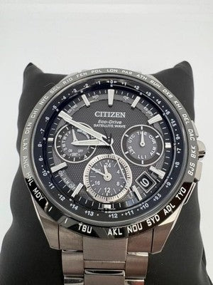 CITIZEN ATTESA SATELLITE WAVE F900-T021557 TITANIUM SOLAR RADIO WATCH BOX