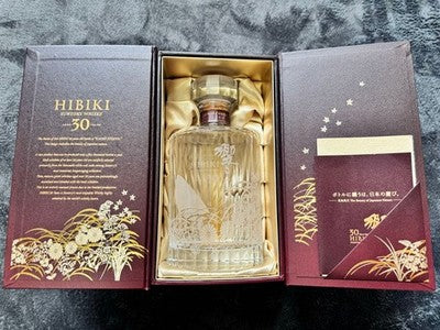 SUNTORY HIBIKI 30 YEAR OLD KACHO FUGETSU DESIGN EMPTY BOTTLE FROM JAPAN