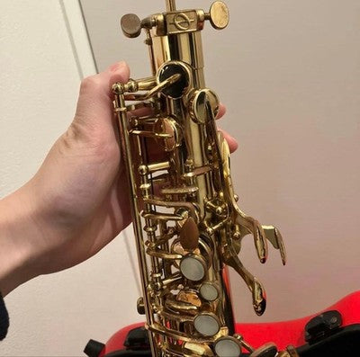 JUPITER JAS-769-76 ALTO SAXOPHONE GOLD LACQUER WITH HARD CASE MUSICAL INSTRUMENT