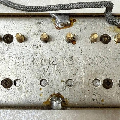 1980S GIBSON PAF PAT NO 2.737.842 GOLD HUMBUCKER PICKUP SET VINTAGE TESTED