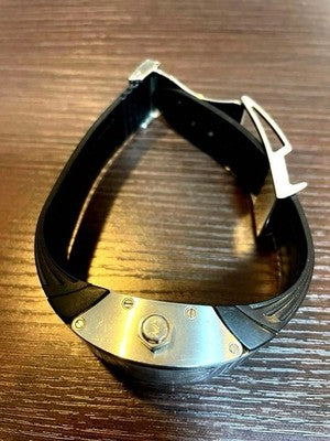 HYSEK V-KING Automatic Watch Silver Stainless Steel Used /w Box From Japan
