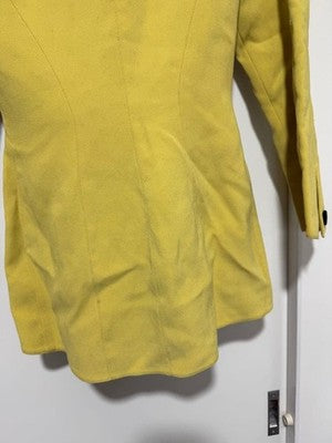 THIERRY MUGLER YELLOW TAILORED JACKET Y2K WOMEN SIZE 7AR (SMALL)