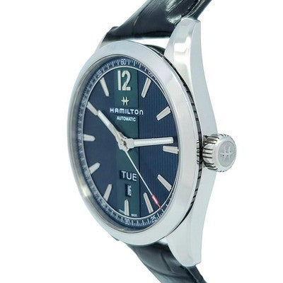 HAMILTON BROADWAY H435150 AUTOMATIC DARK BLUE DIAL DAY DATE MEN'S WATCH