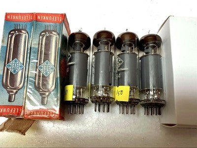 TELEFUNKEN EL84 VACUUM TUBES MADE IN GERMANY - SET OF 4 - TESTED WORKING