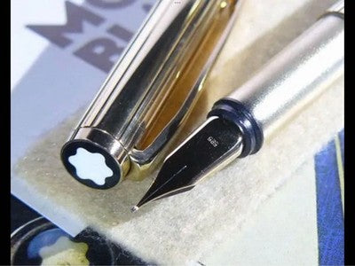 Montblanc Noblesse 1147 Fountain Pen Gold Plated EF Used Rare w Docs From Japan