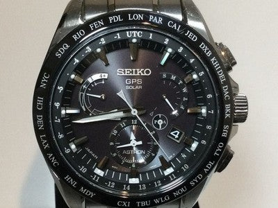 SEIKO ASTRON SBXB045 8X53-0AB0 GPS SOLAR TITANIUM CELAMIC WATCH USED