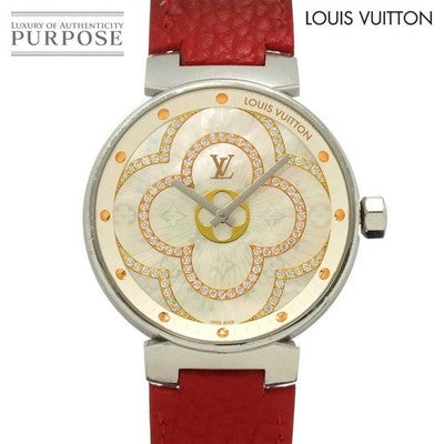 LOUIS VUITTON QA021 TAMBOUR MOON DIVINE GM MEN'S WRISTWATCH DIAMOND WHITE SHELL