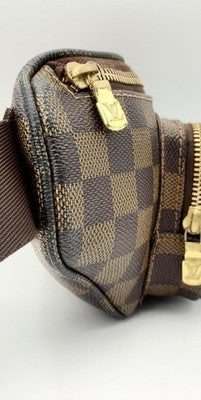 LOUIS VUITTON N51172 DAMIER MELVILLE BUMBAG BODY WAIST BAG AUTHENTIC PVC LEATHER