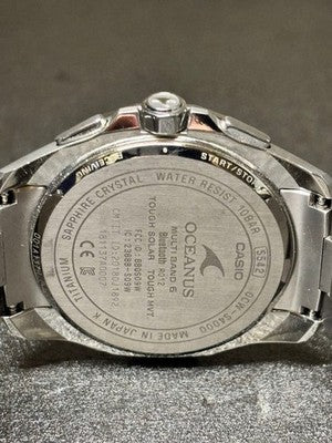 CASIO OCEANUS OCW-S4000-1AJF SOLAR TITANIUM BLACK DIAL TESTED JAPAN USED F/S