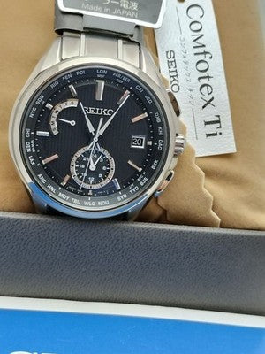 SEIKO BRIGHTZ 8B63 RADIO CONTROLLED SOLAR WORLD TIME TITANIUM WATCH SAGA287 NEW