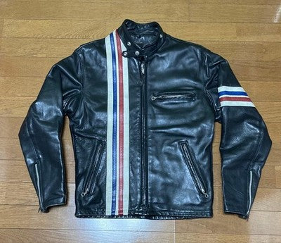 SCHOTT 671H SINGLE RIDER JACKET BLACK SIZE 38 HORSEHIDE EASY RIDER MODEL