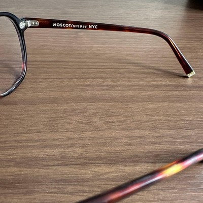 MOSCOT SPIRIT BJORN 55 17-142 SUNGLASSES TORTOISE FRAME CLEAR LENS WITH CASE