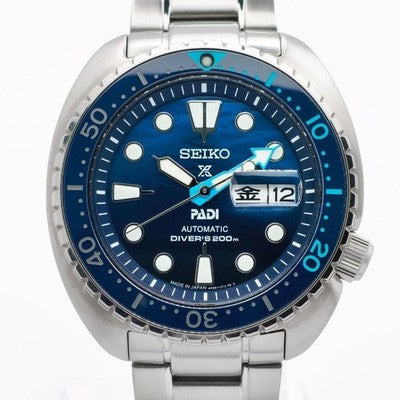 SEIKO PROSPEX TURTLE PADI SBDY125 DIVER AUTOMATIC WATCH GREAT BLUE DIAL