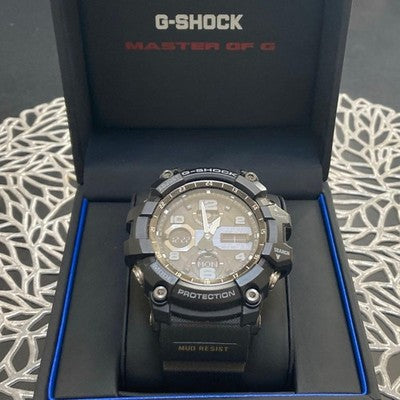 CASIO G-SHOCK BLACK MEN'S WATCH GWG-100-1AJF W/BOX TESTED JAPAN USED F/S