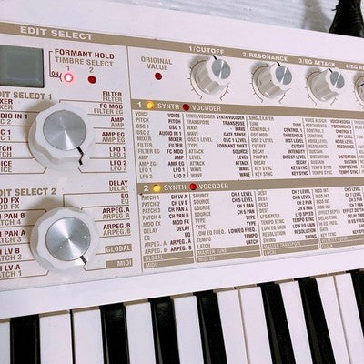 KORG MICROKORG S MK-1S SYNTHESIZER VOCODER W/MIC CABLE AC ADAPTER TESTED JAPAN