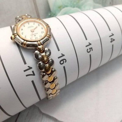 JUNGHANS BRACELET-STYLE WOMEN'S WATCH WITH STONES GERMAN MADE ROUND FACE