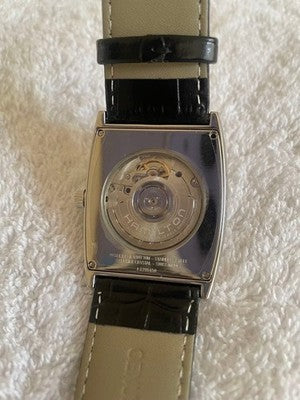 HAMILTON MOUNT VERNON H29515733 XL AUTOMATIC BLACK LEATHER WATCH UNUSED