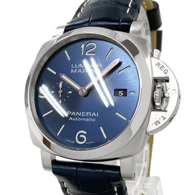 PANERAI LUMINOR MARINA PAM01313 W SERIAL AUTOMATIC STAINLESS STEEL BLUE DIAL