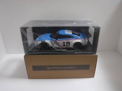 IGNITION MODEL IG2344 1/18 LB-WORKS NISSAN GT-R R35 TYPE 2 WHITE BLUE DIECAST