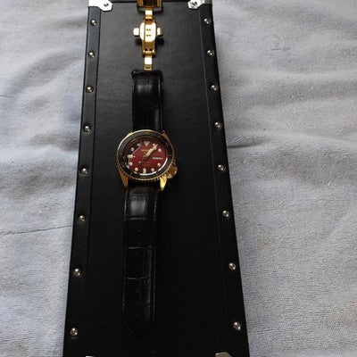 SEIKO SBSA160 LIMITED EDITION RED DIAL GOLD AUTOMATIC 4R36 JAPAN RARE WATCH