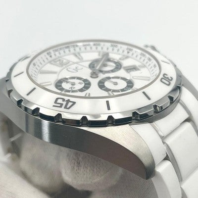 GC GUESSCOLLECTION WHITE CERAMIC CHRONOGRAPH WATCH X76001G1S