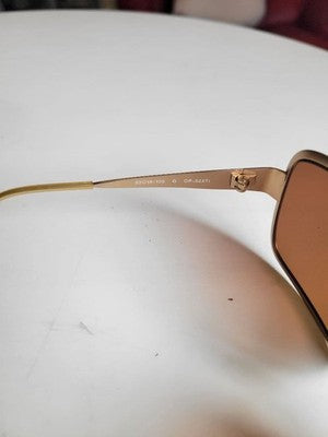 OLIVER PEOPLES OP-523 TI FIGHT CLUB SUNGLASSES BROWN TITANIUM FRAME MINT